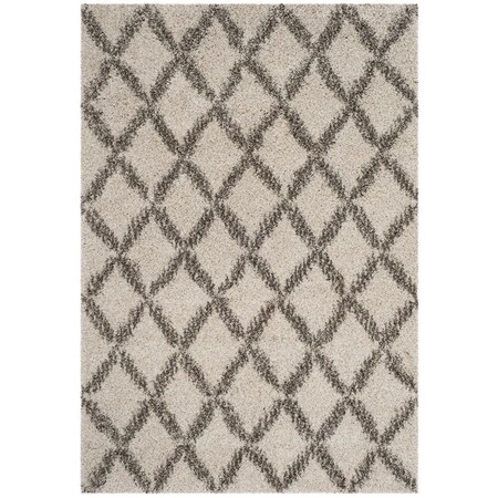Safavieh Hudson Shag 300 Power Loomed Large Rectangular Area Rug; Ivory & Grey - 9 x 12 ft. SGH333A-9
